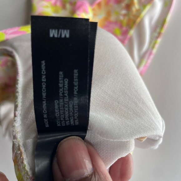 Hurley Women's Tropical Floral One Piece Ruffle Cut Out One Piece Swimsuit M - Picture 12 of 14